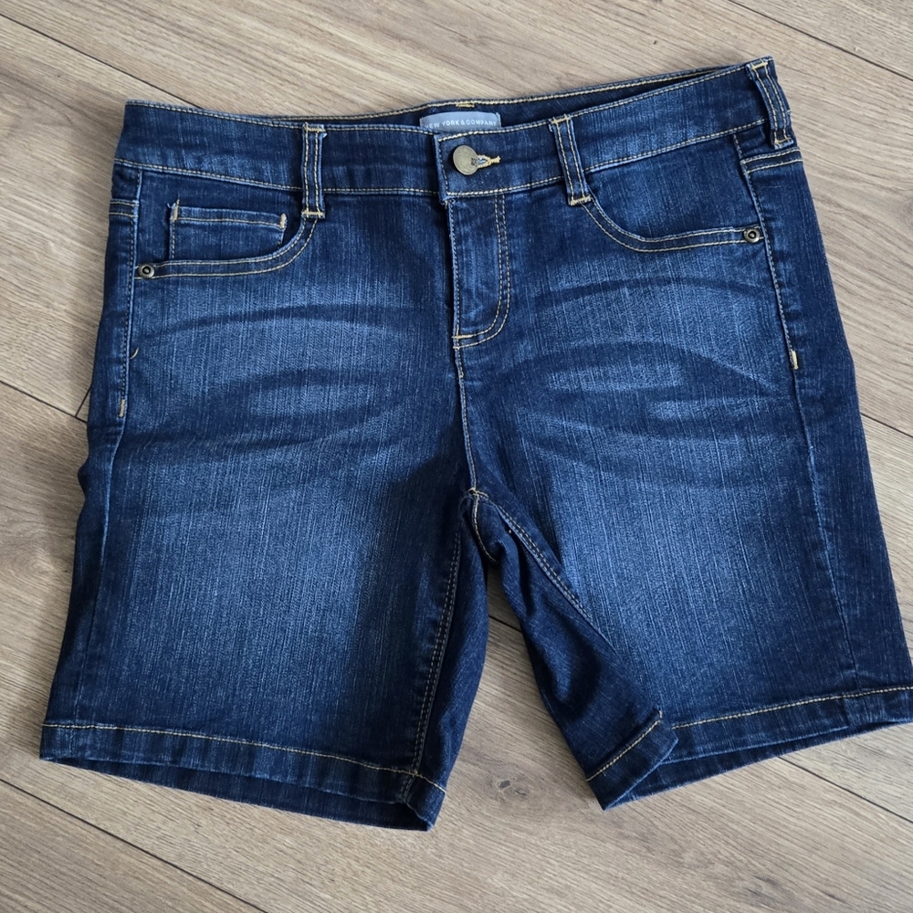 New York & Company Indigo Denim Shorts